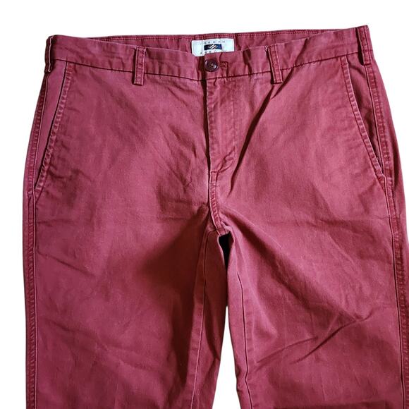 Joseph Abboud Mens Chino Khaki Pants Size 36 X 30 Red Straight Leg - Picture 3 of 10